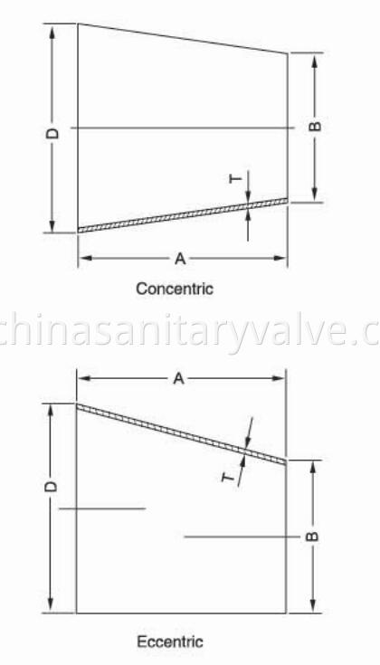 sanitary welded reducer